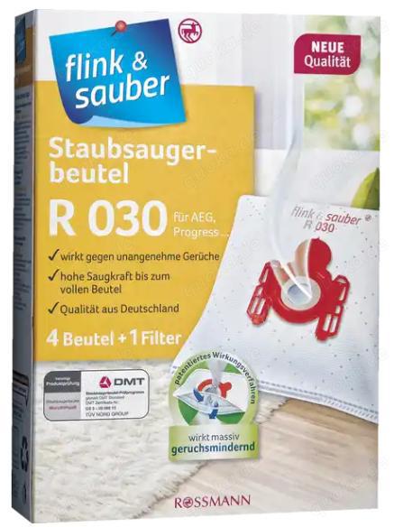 NEU     Staubsaugerbeutel R 030 flink &  sauber 4 Bautel + 1 Filter