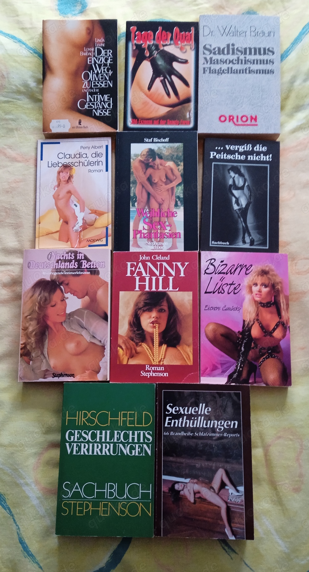 Erotikbücher abzugeben