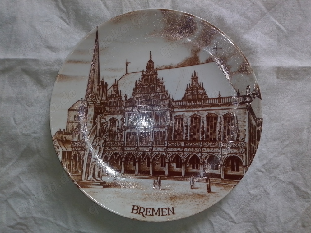 Wandteller Heimatteller Bremen- Das Rathaus zu Bremen