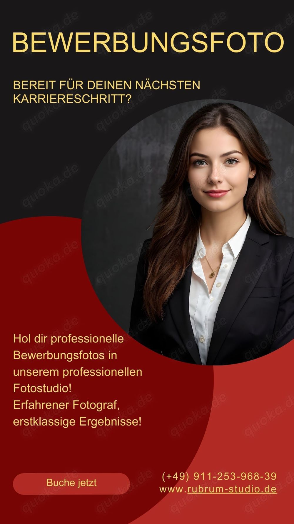 Bewerbung Fotoshooting im Rubrum Studio