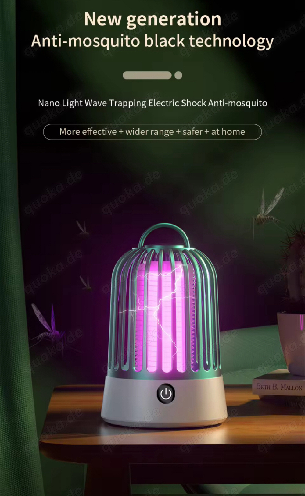 Elektrischer Mückenvernichter, Fliegenlampe UV-Licht - Fliegenfalle