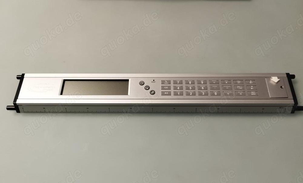Metall-Lineal 6 Maßstäbe, Rechner, Zeit, Wecker, Radio