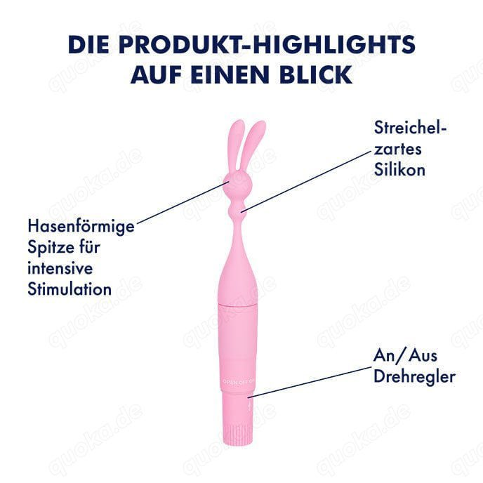 Hasenförmiger Silikonvibrator, 20 cm Rosa Neu unbenutzt OVP!!!