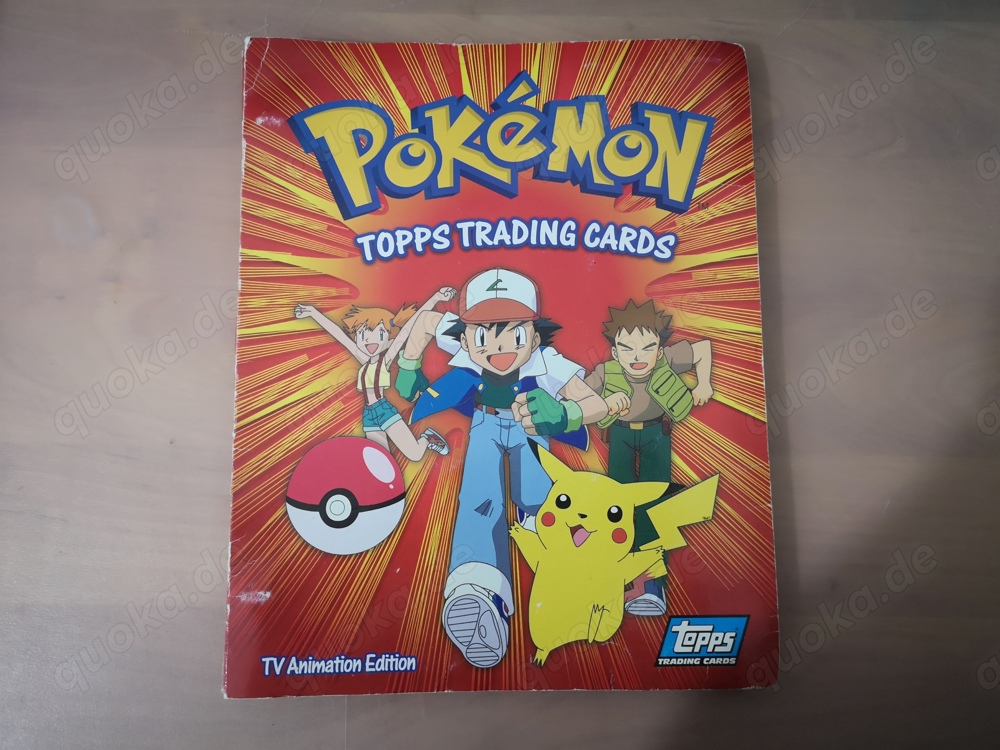 Pokemon Topps Trading Cards 1999 TV Animation Sammelmappe ca. 85% befüllt