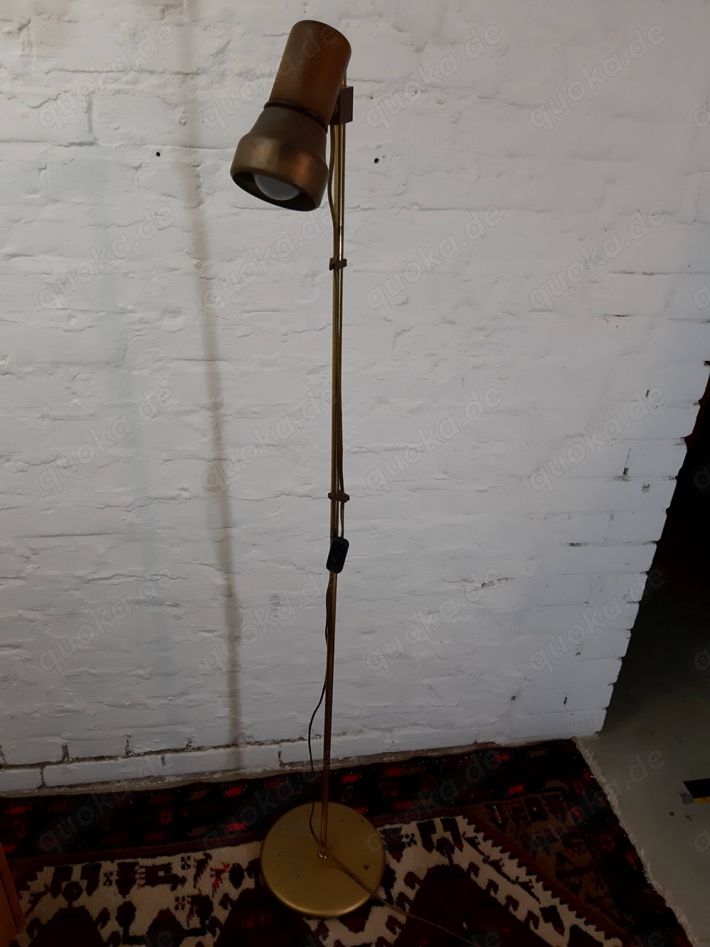 Messing Leseleuchte Stehlampe 50er 60er Vintage MidCentury retro