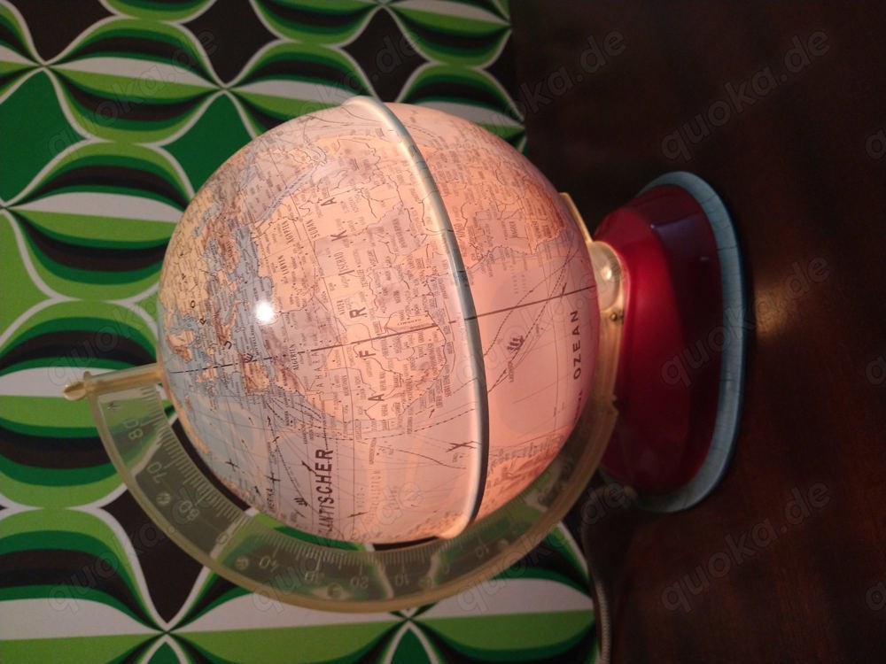 Globus Lampe Leuchte 50 60 er Vintage Retro