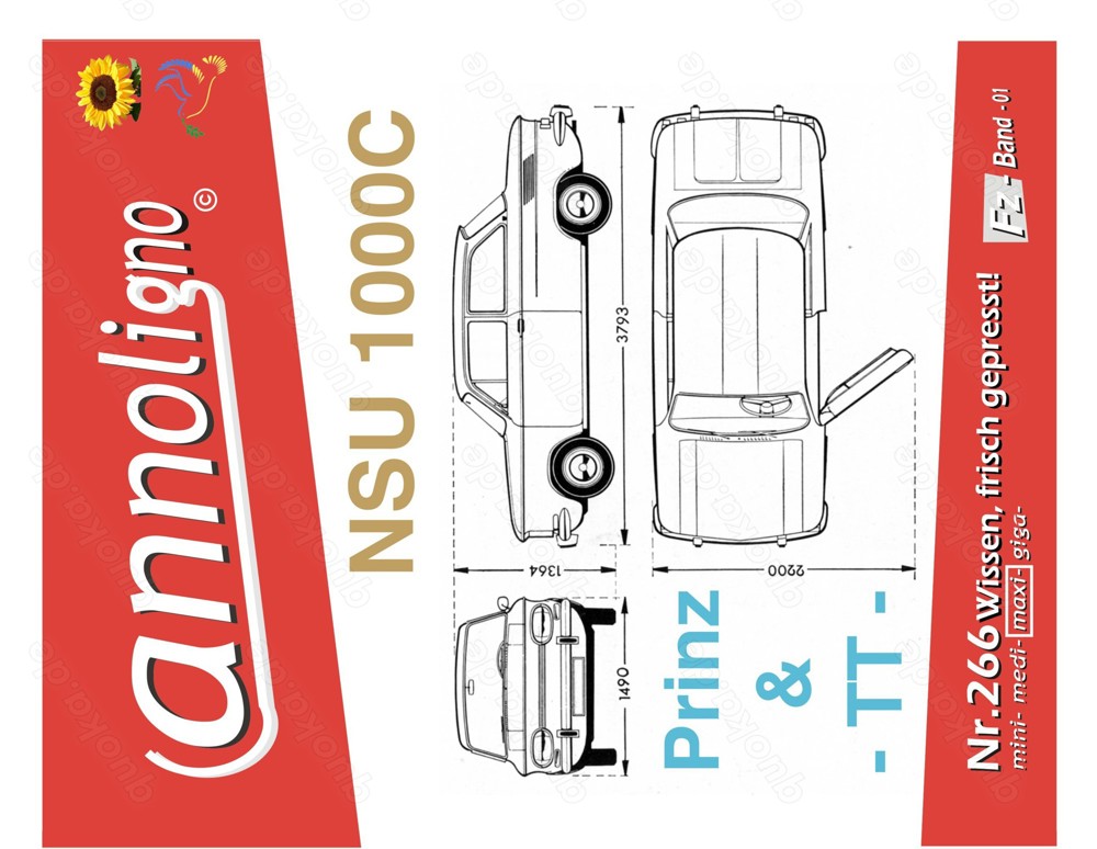 annoligno 266 von Annohof   NSU 1000 C Prinz + TT PKW Bedienungsanleitung