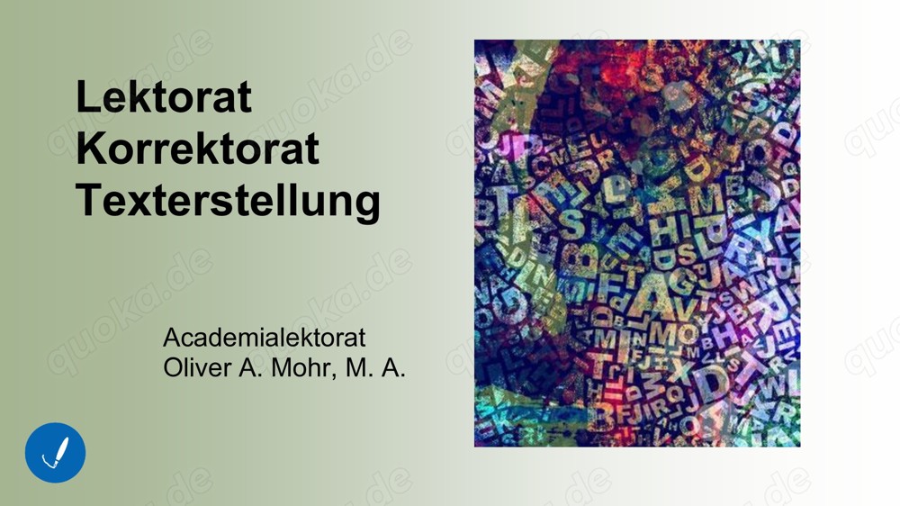 Lektorat | Korrekturen | Master- und Bachelorarbeiten 