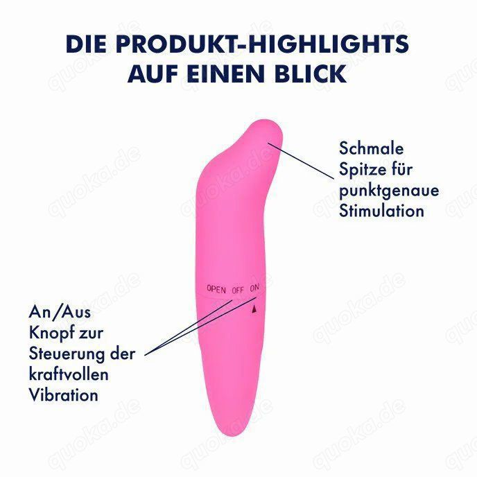 Mini Vibrator mit gebogener Spitze, 12,5 cm pink Neu!!! Unbenutzt