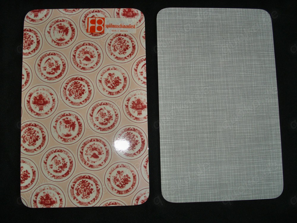 10 Retro Frühstücksbrettchen Resopal 2. Wahl neuwertig 24 cm x 15 cm