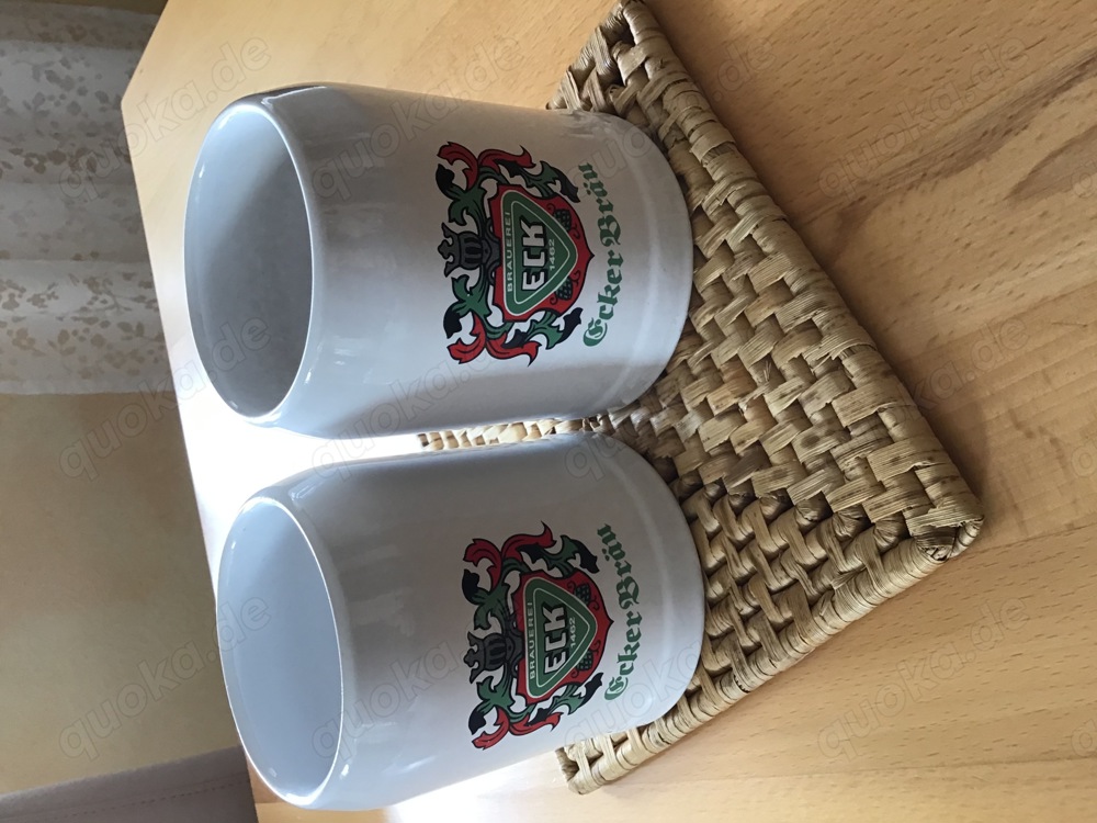 2 Bierkrüge Ecker Bräu 0,25 l Rastal