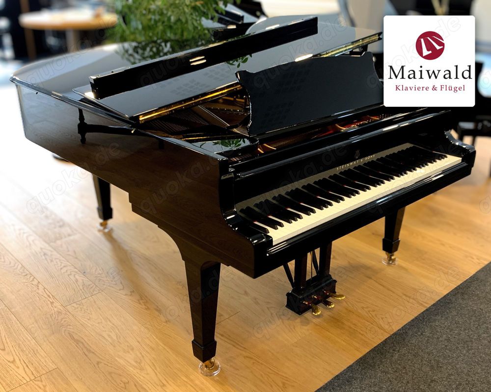 Steinway & Sons A-188 Flügel in schwarz poliert, Hamburg 1976