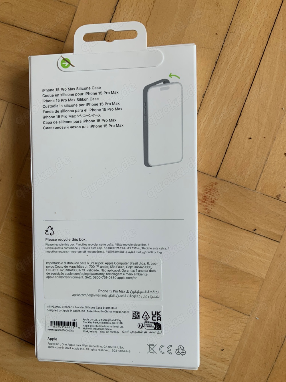 Apple Silikonhandyhülle, sturmblau, Mac Safe.