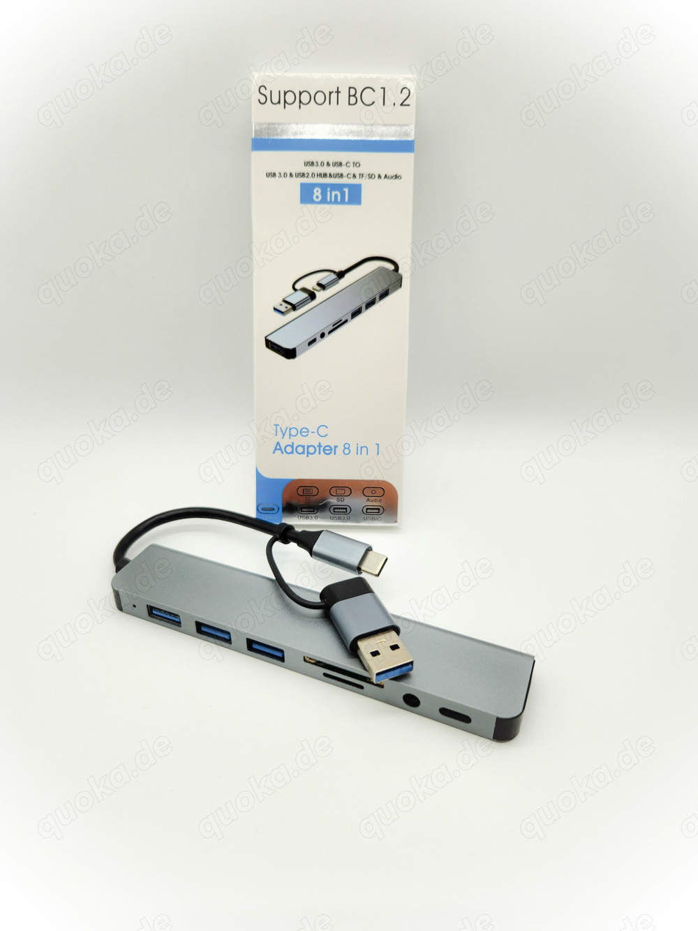 8in1 USB C 3.0 Hub Adapter SD Speicherkarten Lesegerät uvm. Neu