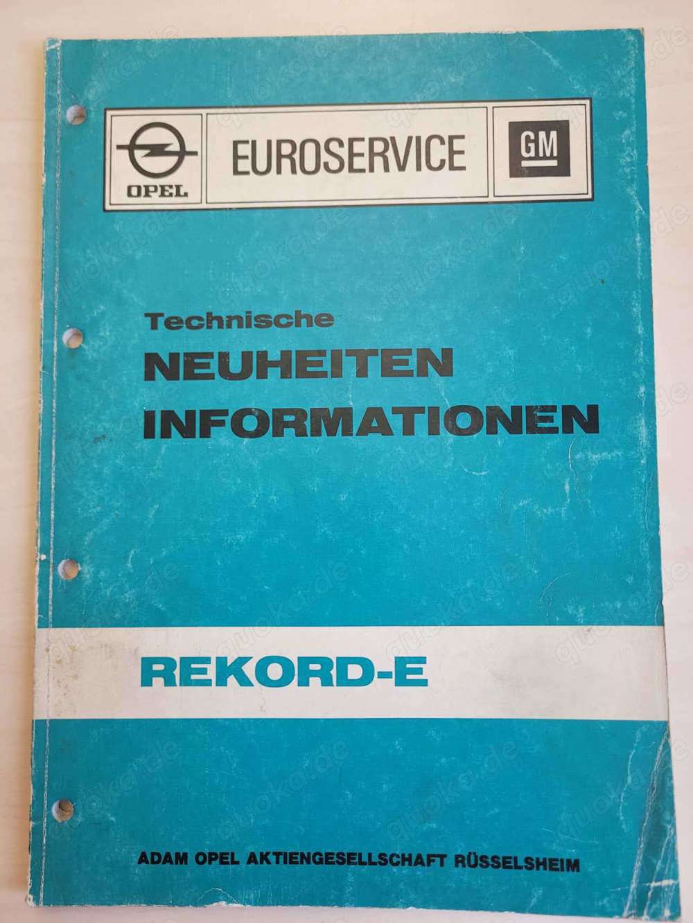 Technische Neuheiten und Informationen Opel Rekord E