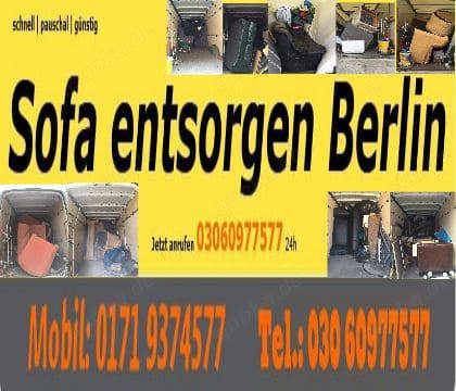 Sofa heute entsorgen pauschal 80 Euro - schnelle Hilfe zum Pauschal Angebot.