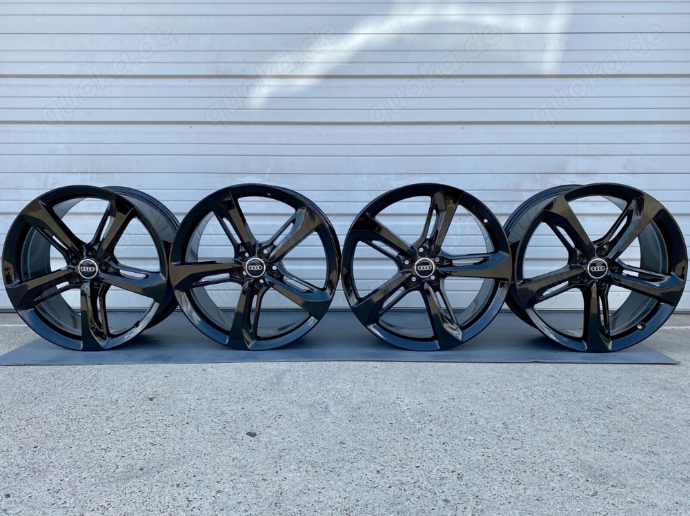 21 Factory Audi RS7 Forged S7 S8 A7 A8 Genuine Gloss Black Wheels OEM Set