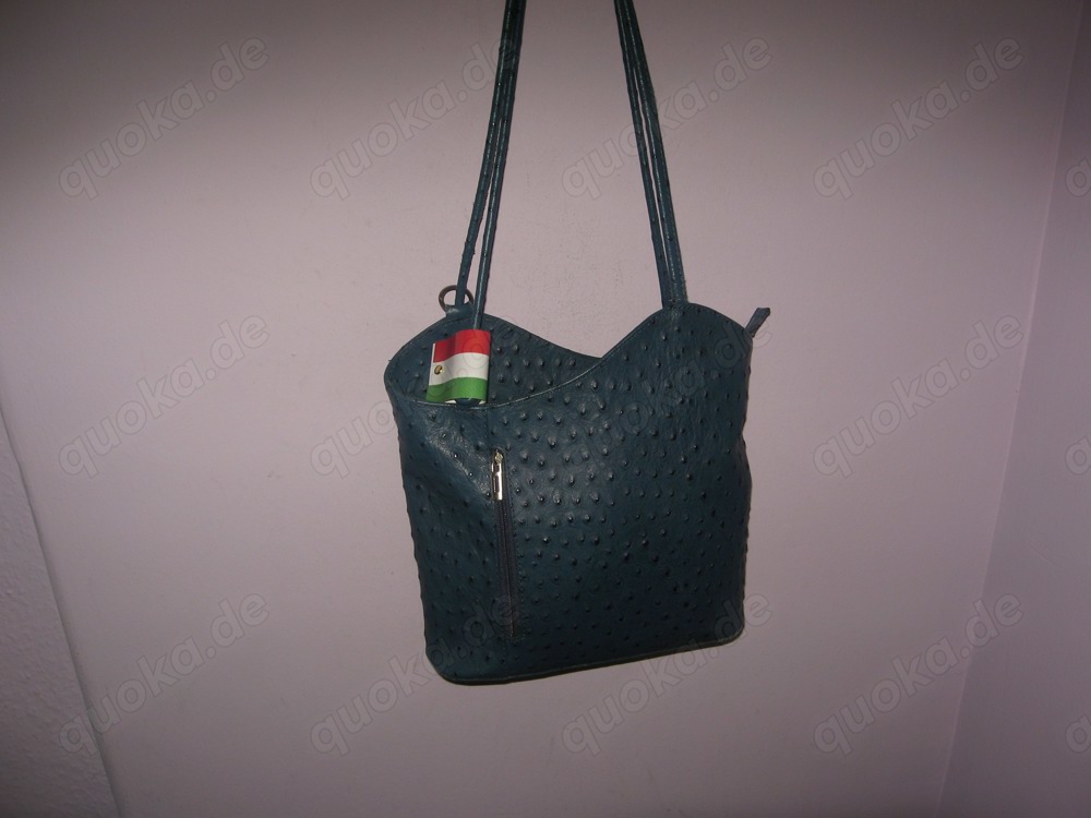 ITL-0357 Shoulderbag, Schultertasche, Handtasche, Rucksack, 2 in 1 Handbag, echt Leder 