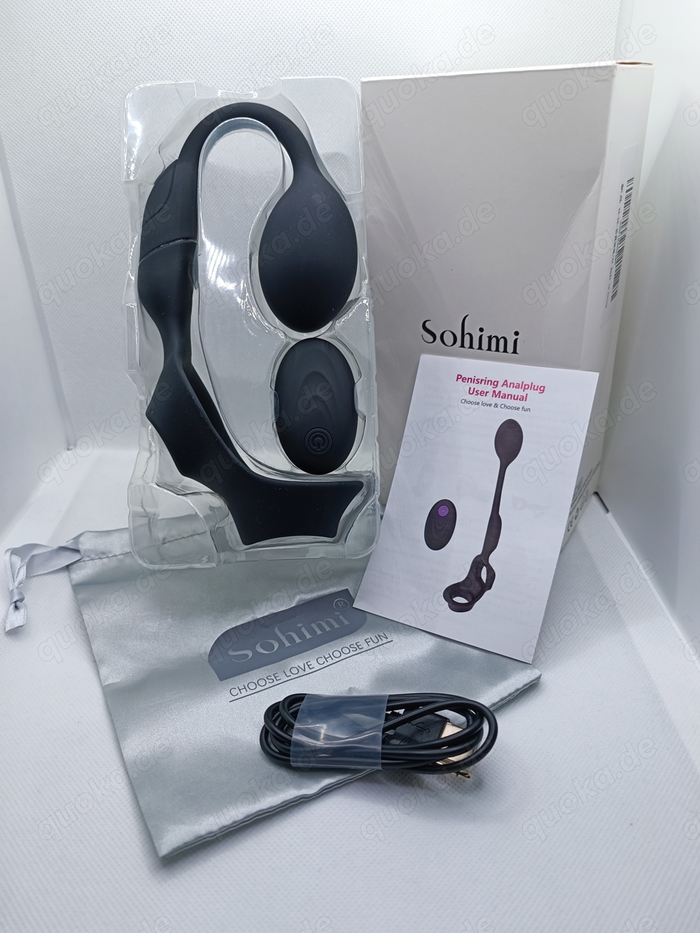 Analvibrator mit Penis Ring und Fernbedienung von Sohimi, 10 Vibrationsmodi,  Wasserdicht, Neu