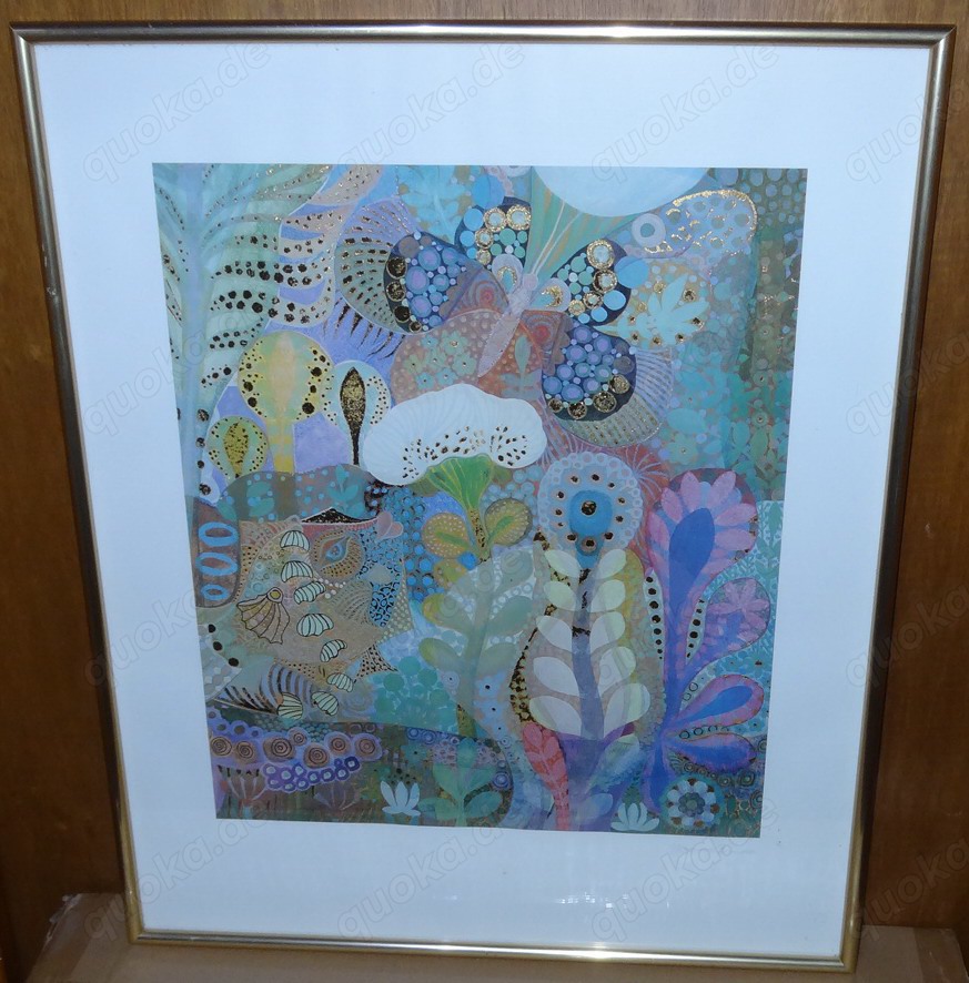 D Bild Jorinde Binder Kunst Fährte des Wunders JB05 im Bilderrahmen mit Glas Druck 60,5x50,5  Priva