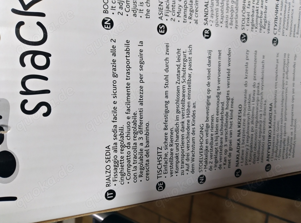 pocket chicco mTischsitz