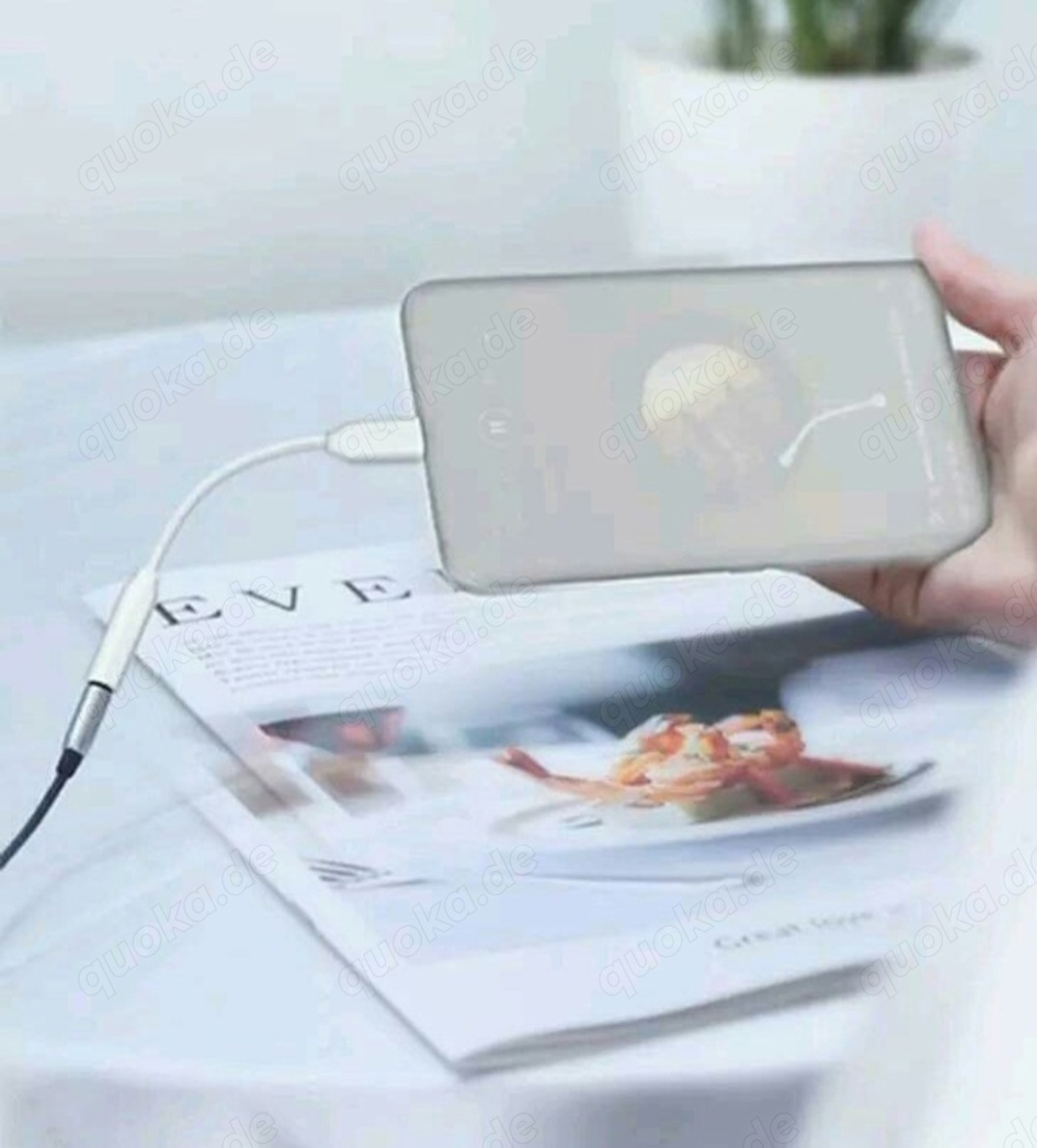 USB C Audio Adapter weiß   NEU