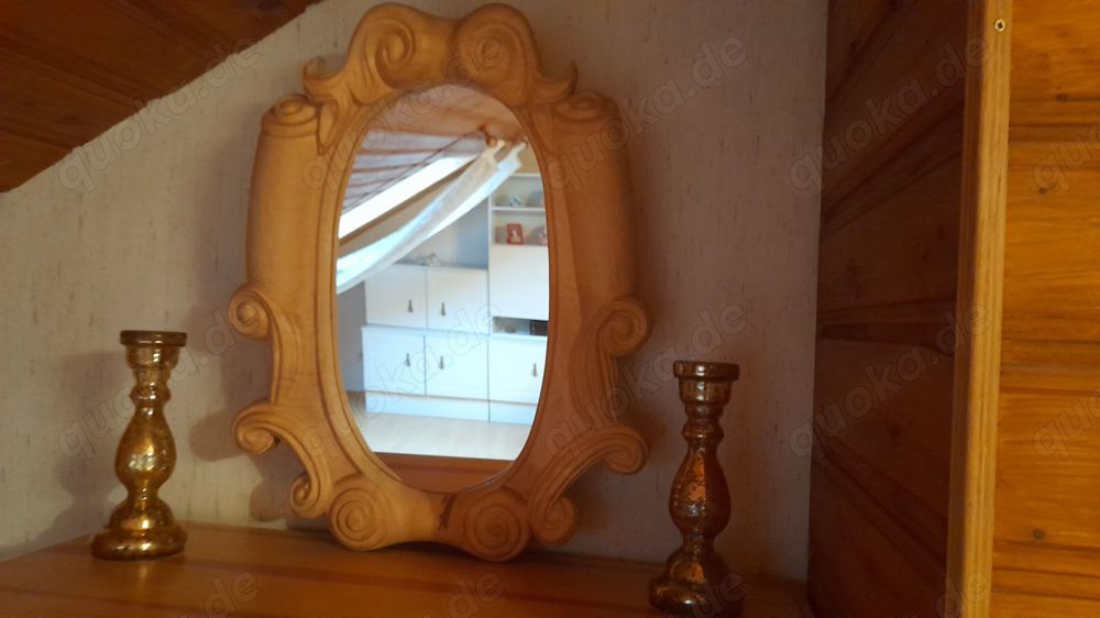 Wandspiegel, Massivholz