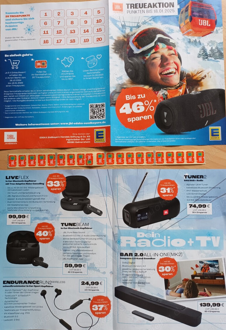Edeka, JBL Treueaktion, volles Heft