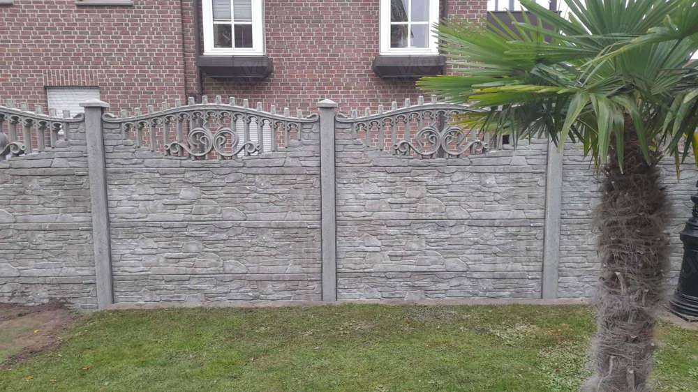 20m Betonzaun inkl LIEFERUNG und Entladung Sichtschutz Zaun aus Polen