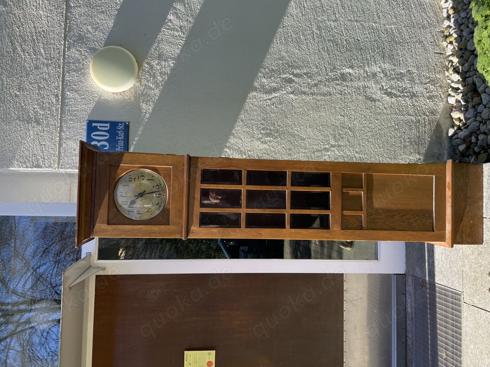 Standuhr Eiche hell läuft Topzustand