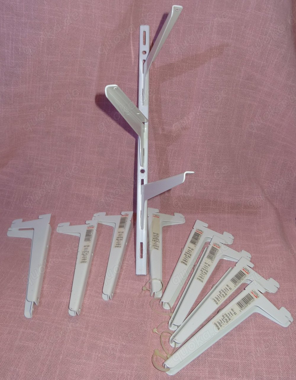 D Spur Einloch Regalsystem Winkelträger 8 Paar+3 weiss 18 cm un gebraucht Winkelträger Einhängehacke