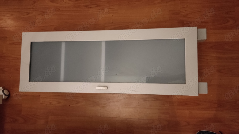 Badezimmer  Hochschrank und Hängeschrank Bademöbel Milchglas