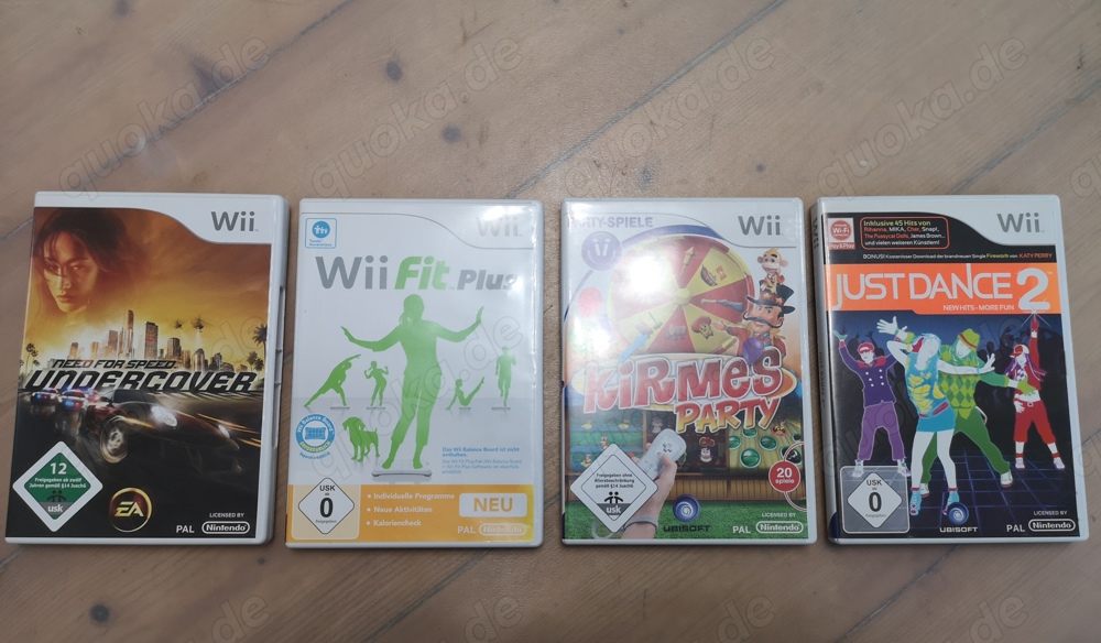 Nintendo Wii Spielepaket NFS Undercover, Wii Fit Plus etc. 