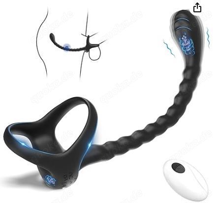 Prostata Stimulation Männer mit Penisring Vibratoren Analvibratoren Fernbedienung 10 Vibrationsmodi 