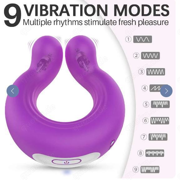 Adorime Penisring-Vibrator Paar Vibratoren 9 Vibrationsmodi 