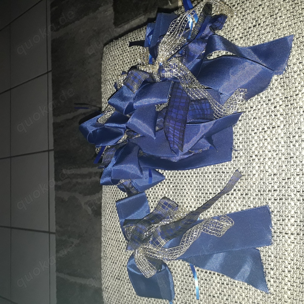 Weihnachtsbaumschmuck Schleifen blau 6 Stück 