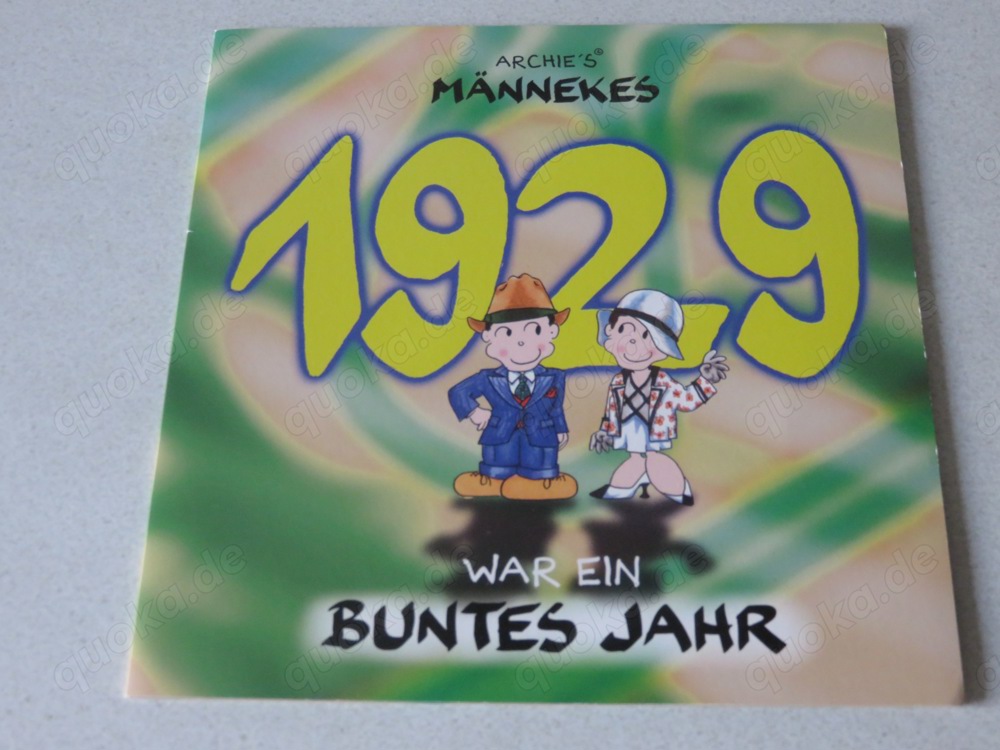 Karte von 1929 zum Aufklappen, zu verschenken