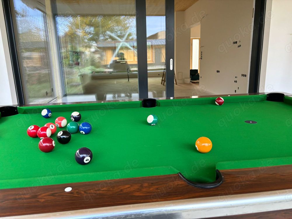 Profi-Billardtisch l Leonhart l schwarz l 6 Fuss groß l Steinschieferplatte 