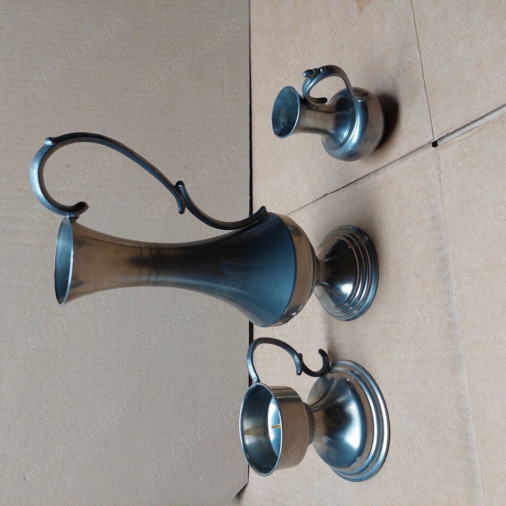 Zinnblumenvasen und Kerzenständer, gebraucht zu verkaufen