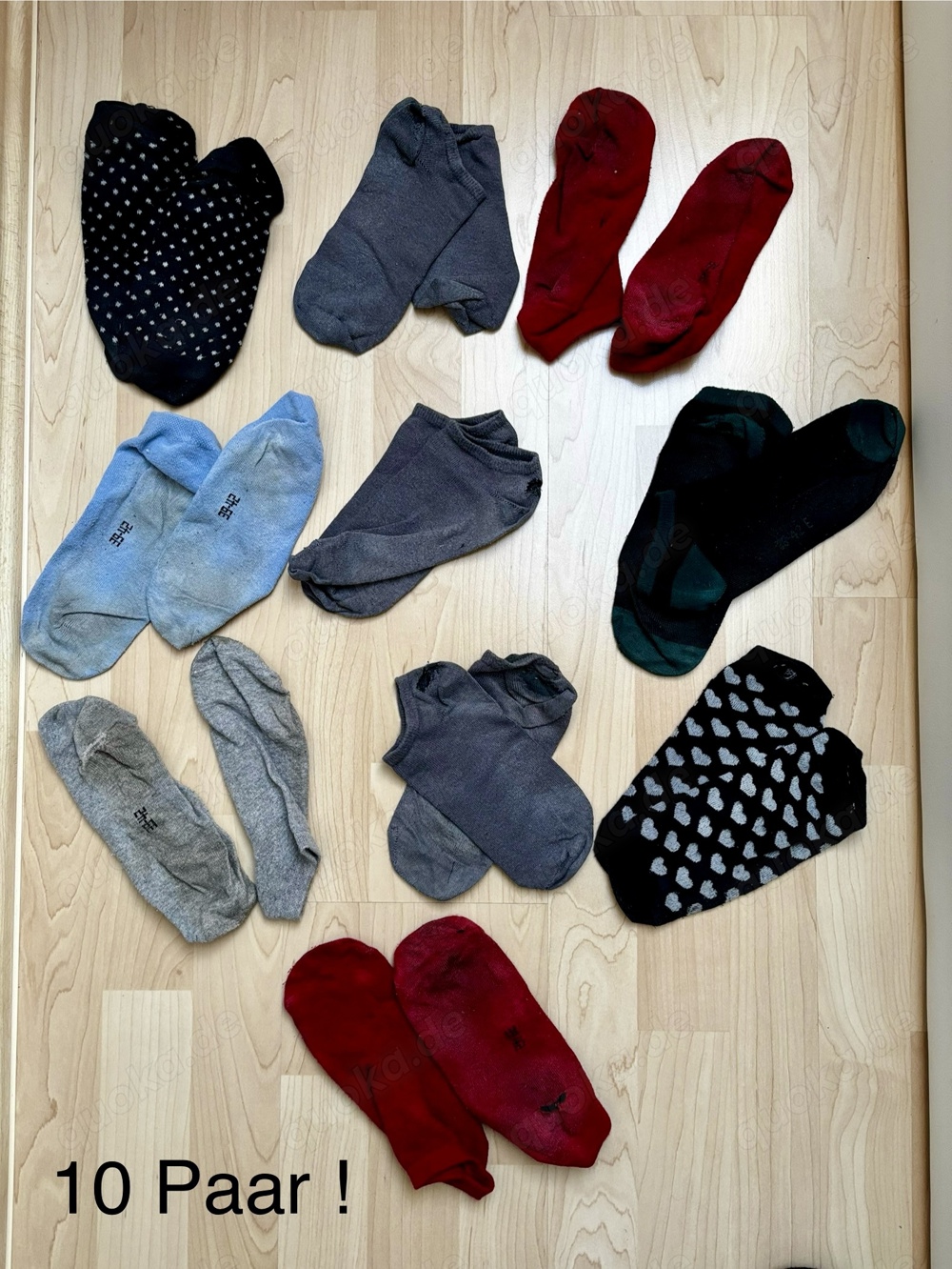 10 Paar dufte getragene Sneaker Socken 