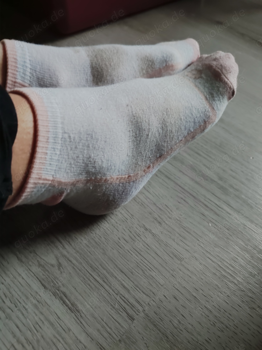 Sneaker Socken getragene Socken 