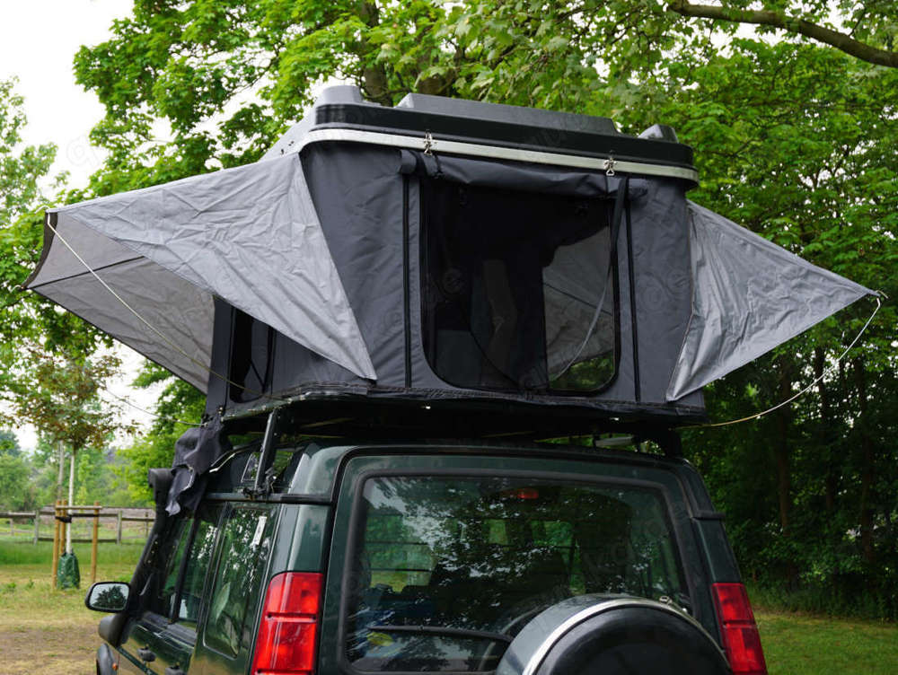 Prime Tech Hartschalen-Autodachzelt Nevada 140cm ABS schwarz  grau automatik