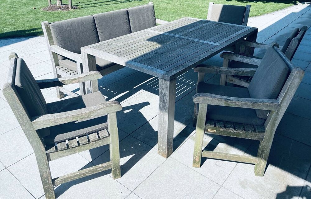 GARPA Gartentisch & 4 Gartenstühle