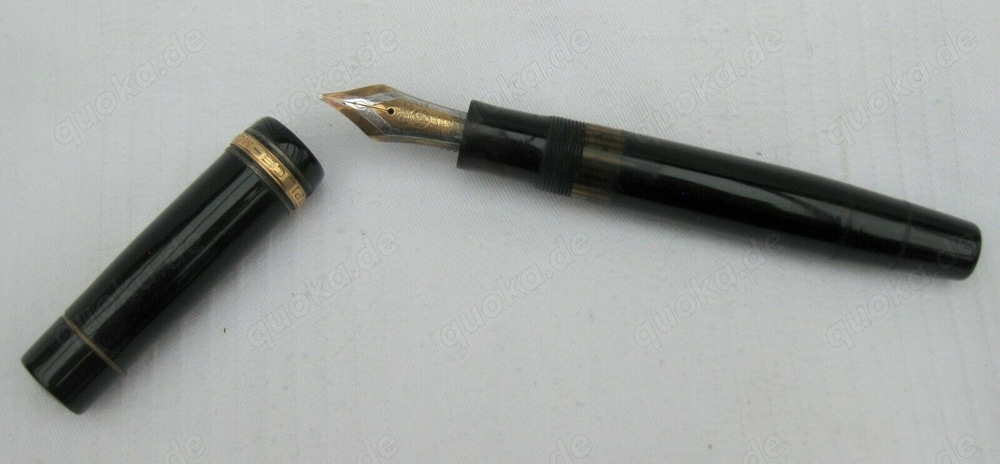 Alter Montblanc Füller Füllfederhalter - Feder aus 585 Gold