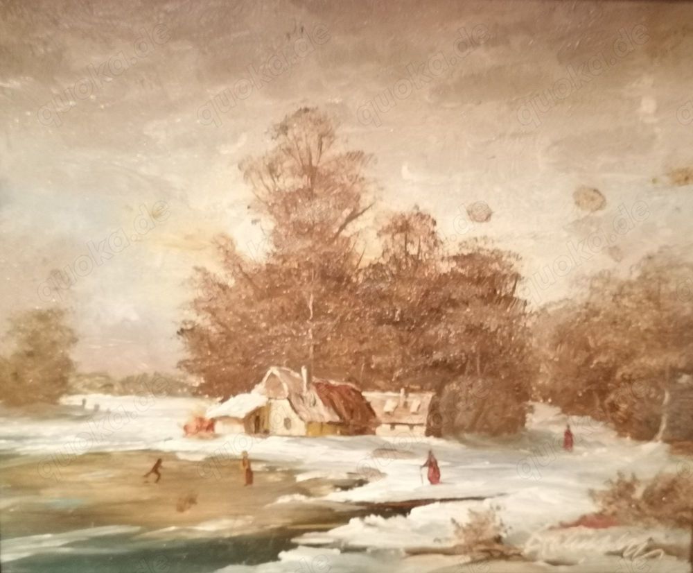 Stimmungsvolles Original Ölbild auf Leinwand von Wilhelm RETZER , Unikat