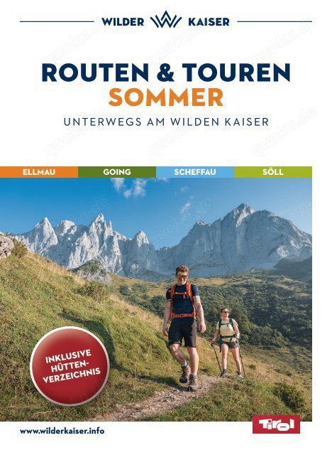 Tirol, Wilder Kaiser, Wandertourenbuch zu verschenken