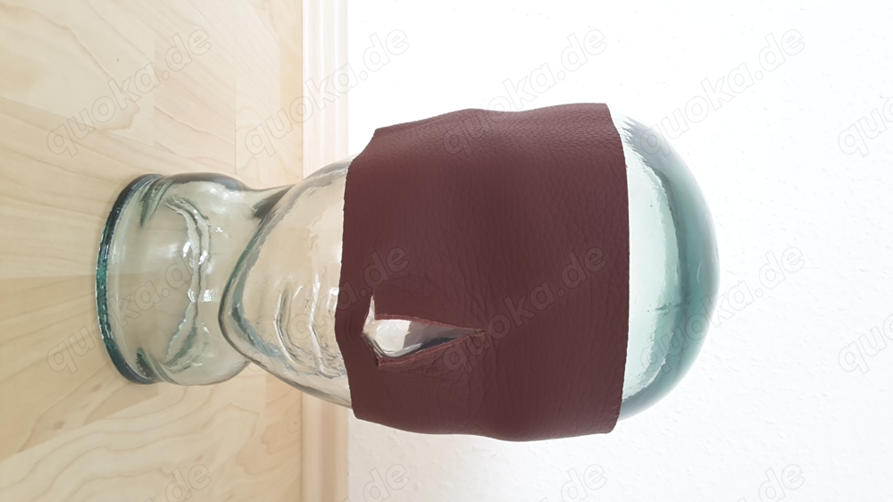 Bonda. Augenbinde aus Leder unisex neu. weinrot
