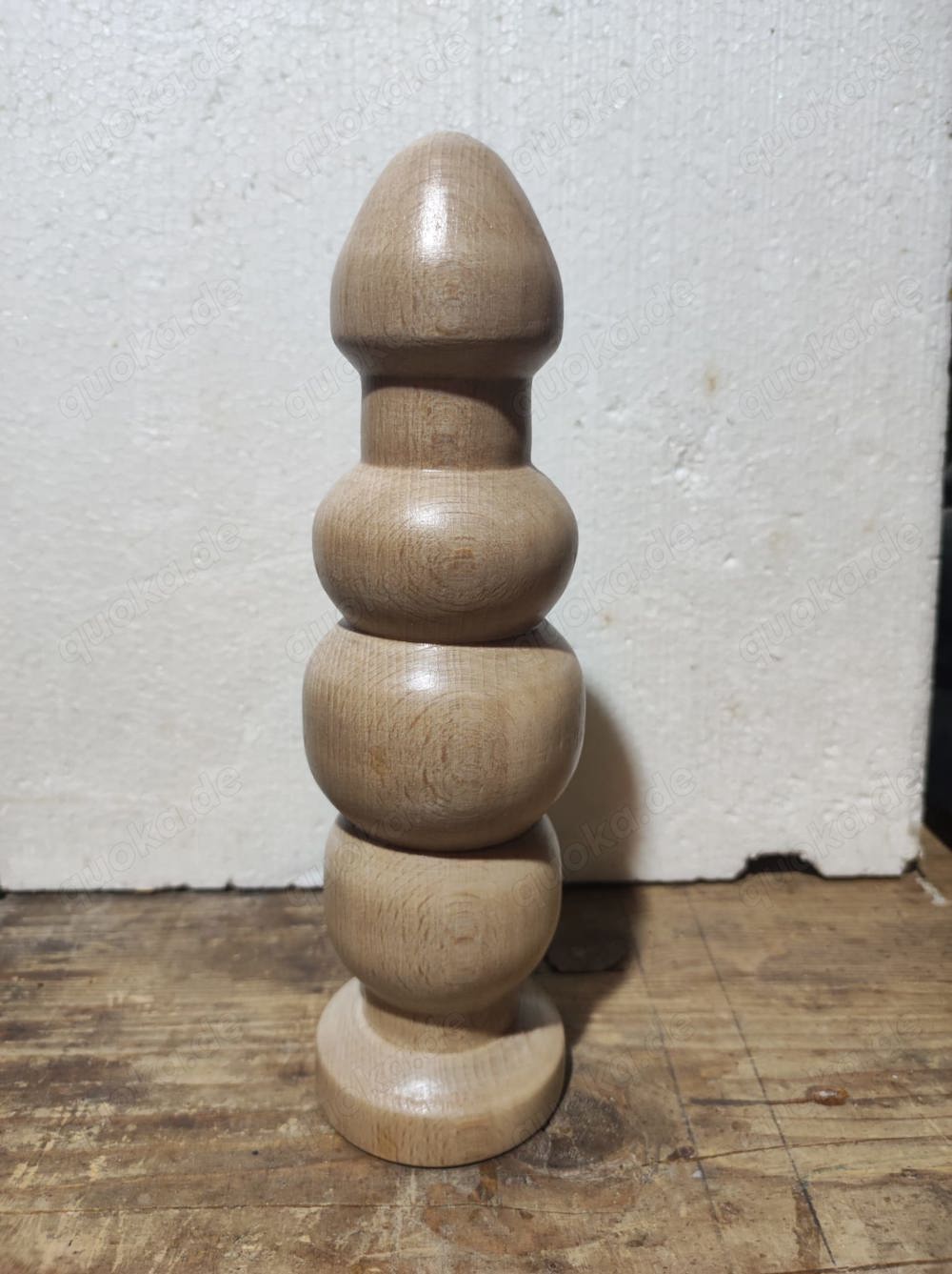 Plug   Dildo aus Buchen Holz