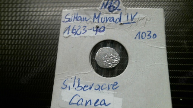 N62-Murad IV.-1623-40-Canea.Silberakce-1 Stück Silberakce,...Beachten Sie meine weitere Auktionen, u