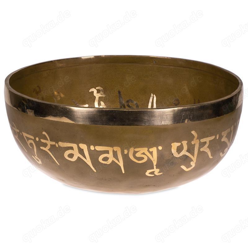 Klangschale aus Tibet mit Gravur: Weiße Tara